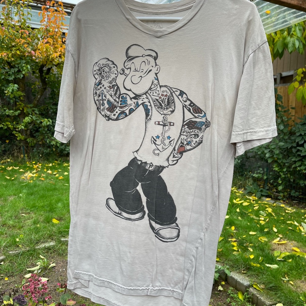 Mens medium Popeye the sailor man graphic tee
